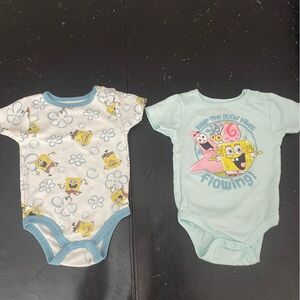 Nickelodeon SpongeBob and Patrick Bodysuit Set - Blue and White